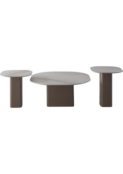 Milano Vol4 İkili Yan Sehpa Seti - Seramik fırsatları