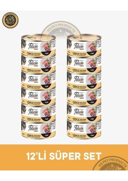 Ciğerli-Tavuklu Yetişkin Kedi Konservesi 12X85GR fiyatları