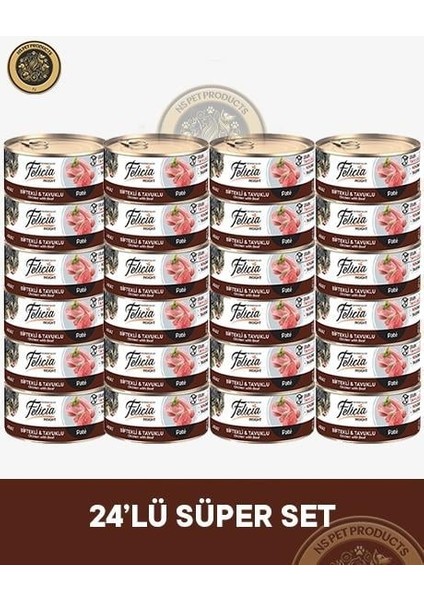 Biftekli-Tavuklu Yetişkin Kedi Konservesi 24X85GR fiyatları