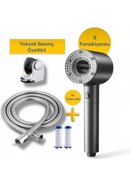 Filtreli Duş Seti Ultra Lüks Kireç Önleyici ve Su Tasarruflu