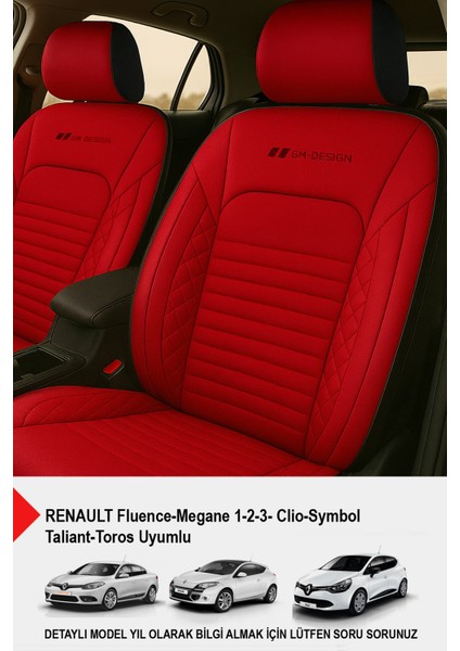 Istanbul Serisi Deri Oto Koltuk Kılıfı (Renault Fluence-Megan 1-2-3-Clio-Symbol-Tailant-Toros)