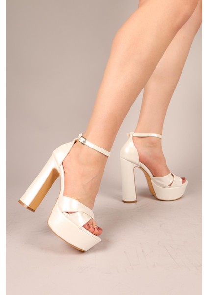 Mohave Çapraz Platform Topuklu Ayakkabı Sedef modelleri