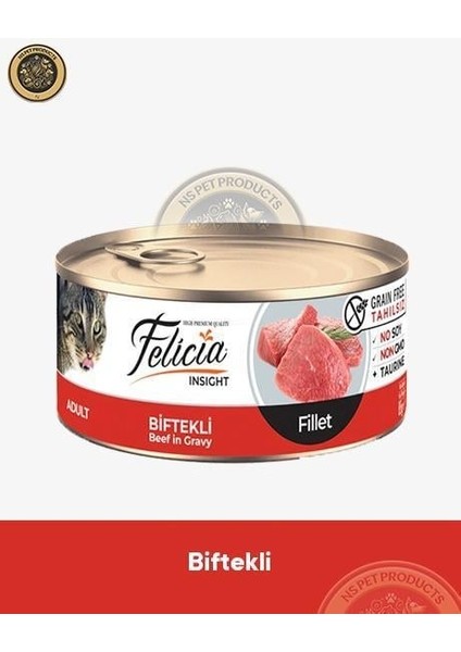 Biftekli Fileto Yetişkin Kedi Konservesi 3X85GR modelleri