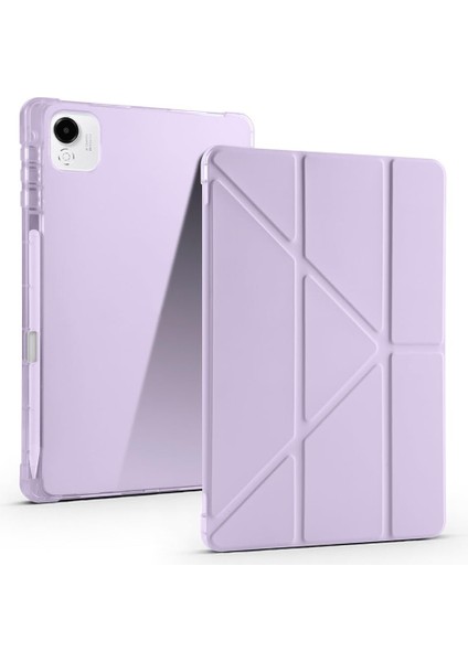 Honor Pad X9A/PAD X9 Pro 11.5 Inç Ile Uyumlu Kapaklı Tri Folding Üçgen Kalem Bölmeli Standlı Kılıf