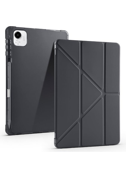 Honor Pad X9A/PAD X9 Pro 11.5 Inç Ile Uyumlu Kapaklı Tri Folding Üçgen Kalem Bölmeli Standlı Kılıf