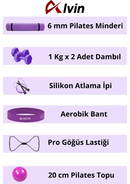 Tüm Vücut Fitnessı İçin İdeal Pilates Seti - Mindere, Dambıla ve Daha Fazlasına Sahip! fırsatları