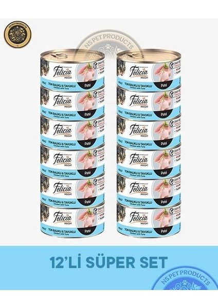 Ton Balıklı-Tavuklu Yetişkin Kedi Konservesi 12X85GR fiyatları