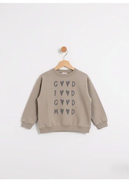 Kız Çocuk Baskılı Sweatshirt