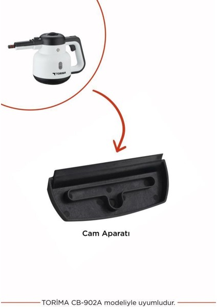 Uyumlu Yedek Cam Aparatı, CB-902A Buharlı Temizlik Makinesi Için, Siyah