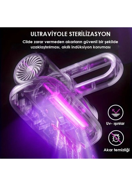 Güçlü Şarjlı Uv-C El Süpürgesi, 100W Temizlik ve Hijyen Sağlayıcı Özelliklerle indirimleri