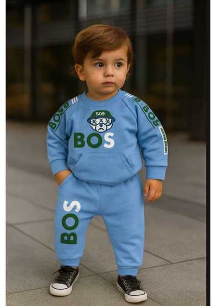 “erkek Bebek Eşofman Takımı Kapşonlu Sweatshirt ve Alt Pantolon 3-18 Ay Rahat Günlük Giyim”