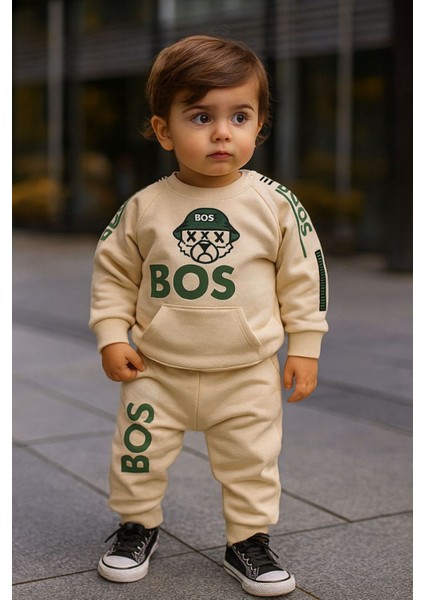 “erkek Bebek Eşofman Takımı Kapşonlu Sweatshirt ve Alt Pantolon 3-18 Ay Rahat Günlük Giyim”