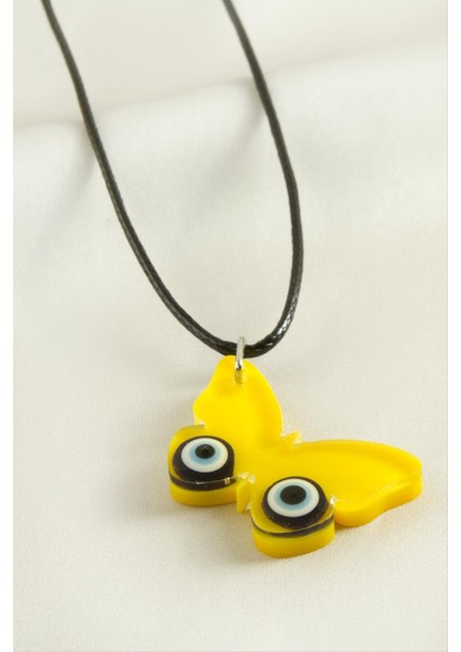 Zengezur Kelebek Epoksi Kolye-Sarı fiyatları