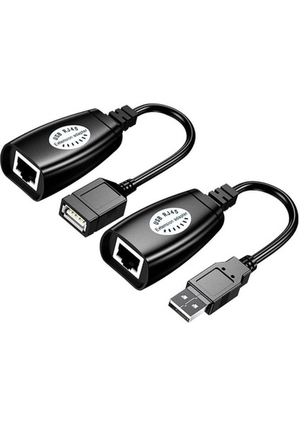 RJ45 USB Extender Cat5 Cat6 Kablosu Üzerinden USB Uzatma Adaptörü 50M