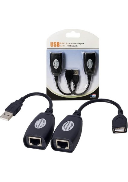 RJ45 USB Extender Cat5 Cat6 Kablosu Üzerinden USB Uzatma Adaptörü 50M modelleri