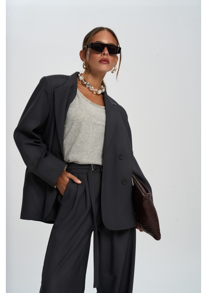 Letizia Antrasit Blazer