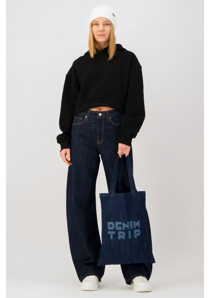 JILL Barrel Fit Rinse Koyu İndigo Kadın Jean Pantolon indirimleri