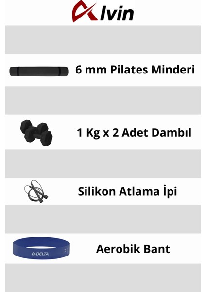 Pilates Seti - Tam Ekipman ile Evde Fit Kalın! fırsatları