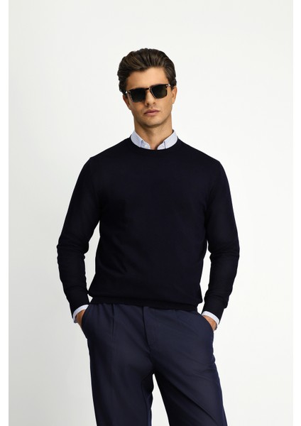 Bisiklet Yaka Regular Fit Triko Kazak