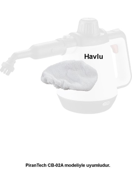 Siyah Buharlı Temizlik Makinası Yedek Havlu CB-02A, CB-107C, CB-101A