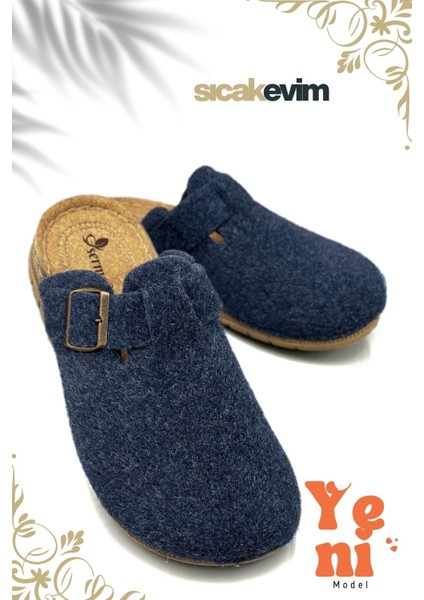 Erkek Ev Terliği – Poli Taban Hafif Tabanlı Sıcak Tutan Halı Terliği Lacivert