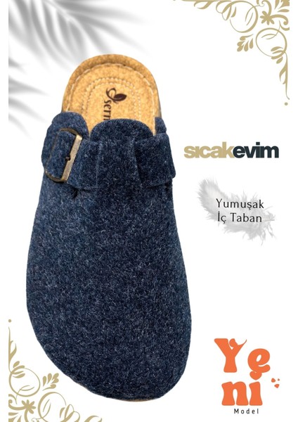 Erkek Ev Terliği – Poli Taban Hafif Tabanlı Sıcak Tutan Halı Terliği Lacivert fırsatları