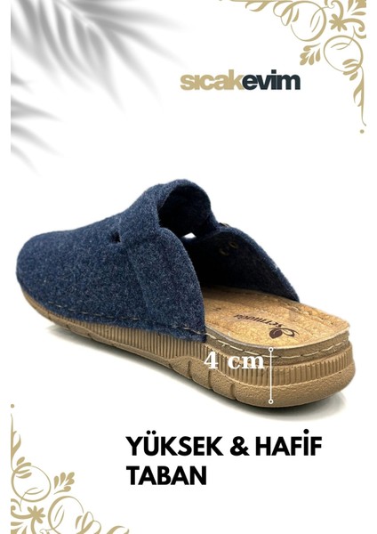 Erkek Ev Terliği – Poli Taban Hafif Tabanlı Sıcak Tutan Halı Terliği Lacivert