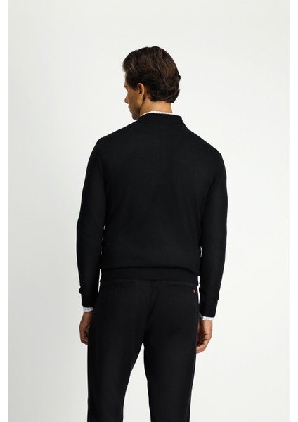 Regular Fit Yarım Balıkçı Yaka Fermuarlı Trıko Kazak indirimleri