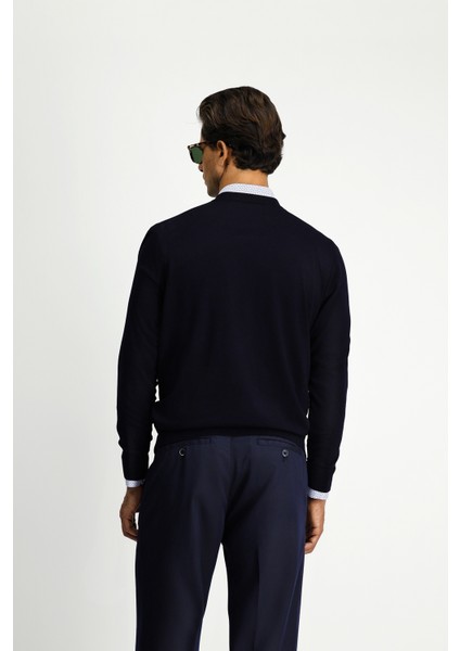 Bisiklet Yaka Regular Fit Triko Kazak