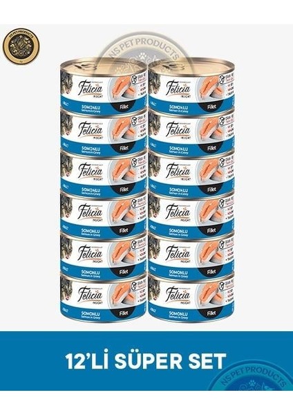 Somonlu Fileto Yetişkin Kedi Konservesi 12X85GR