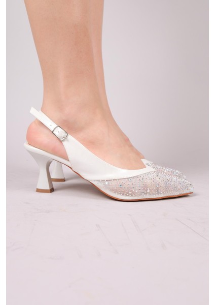 Aosta Taşlı Topuklu Ayakkabı Sedef fiyatları