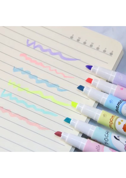 6'lı Fosforlu Kalem Seti - Sanrio Karakterleri, Kuromi, Hello Kitty fırsatları