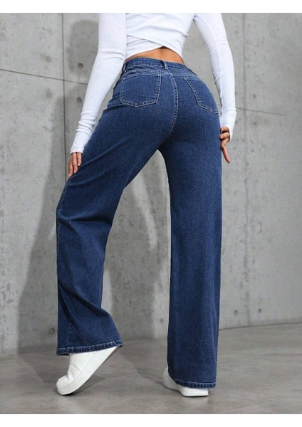 Kadın Baggy Fit Denim Jean Yıkamalı Pantolon fiyatları