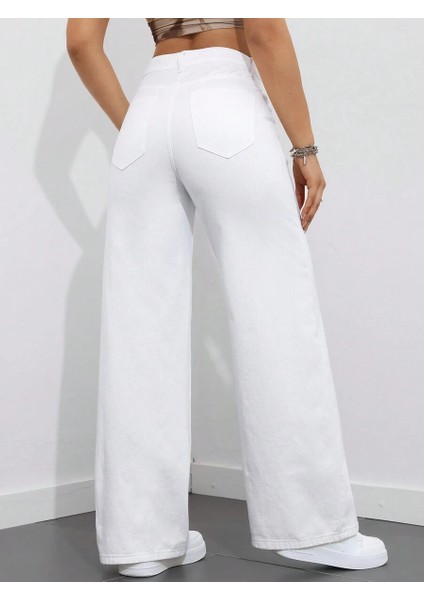 Kadın Baggy Fit Denim Jean Yıkamalı Pantolon fiyatları