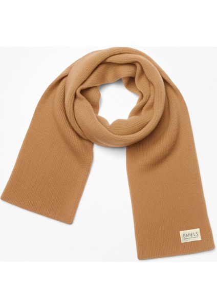 Kahve Triko Örgü Atkı Şal Omuz Şalı
