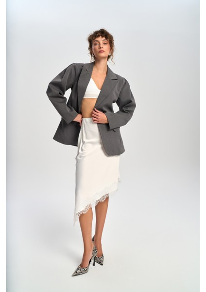 Briella Belden Oturtmalı Füme Blazer