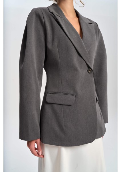 Briella Belden Oturtmalı Füme Blazer