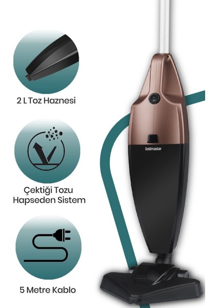 Güçlü 2 Lt Toz Hazneli 800 W Yıkanabilir Filtreli 2in1 Dik Elektrikli Süpürge modelleri