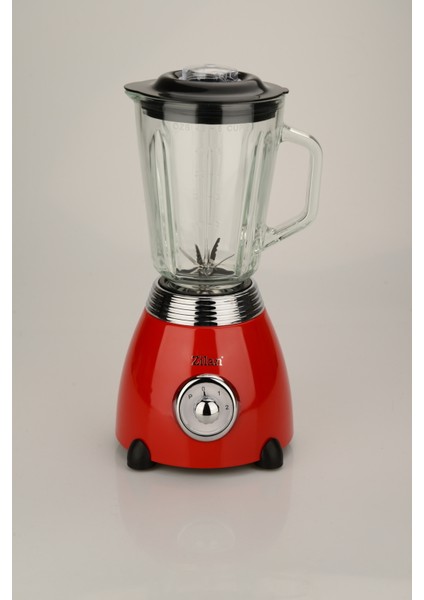 Kırmızı Retro Stand Blender, 1,5 L, 500 W, Şık ve Fonksiyonel Tasarım