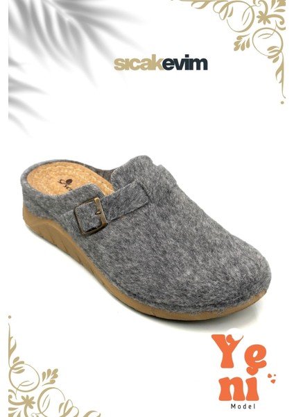 Erkek Ev Terliği – Poli Taban Hafif Tabanlı Sıcak Tutan Halı Terliği Gri fiyatları