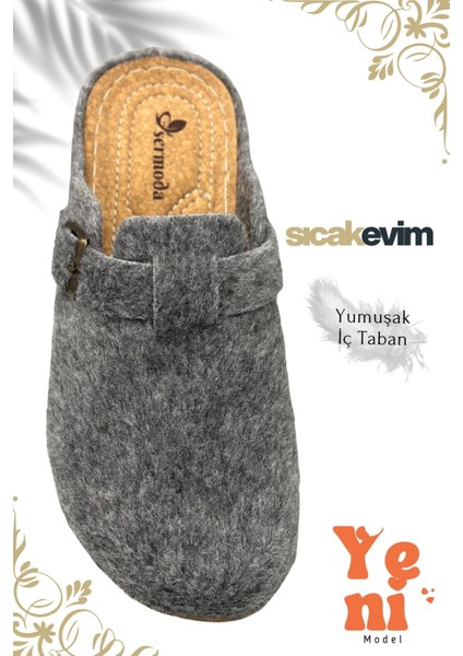 Erkek Ev Terliği – Poli Taban Hafif Tabanlı Sıcak Tutan Halı Terliği Gri indirimleri