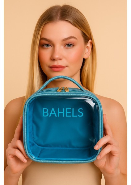 Mavi Shine Collection Simli Makyaj Seyahat Çantası fırsatları