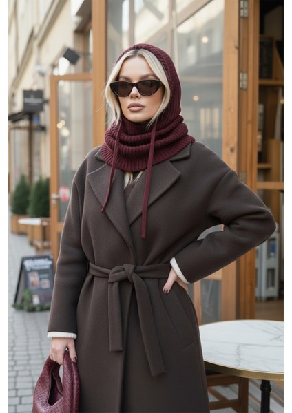 Cherry Triko Örgü Balaclava Bere Şapka modelleri