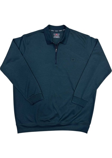 Büyük Beden Erkek Yakalı Sweatshirt Battal modelleri