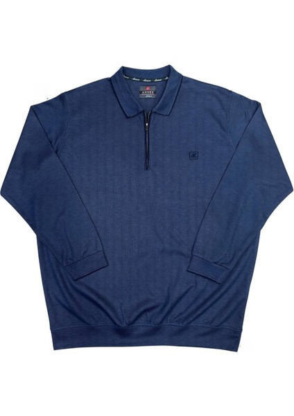 Büyük Beden Erkek Yakalı Sweatshirt Battal modelleri