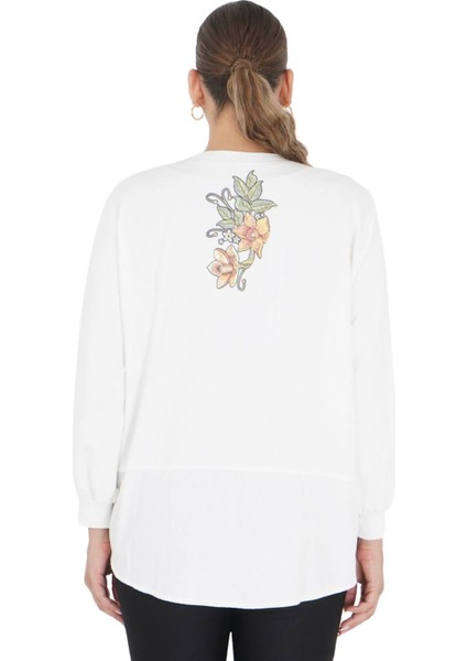 Kadın Büyük Beden Gömlek Görünümlü Bluz