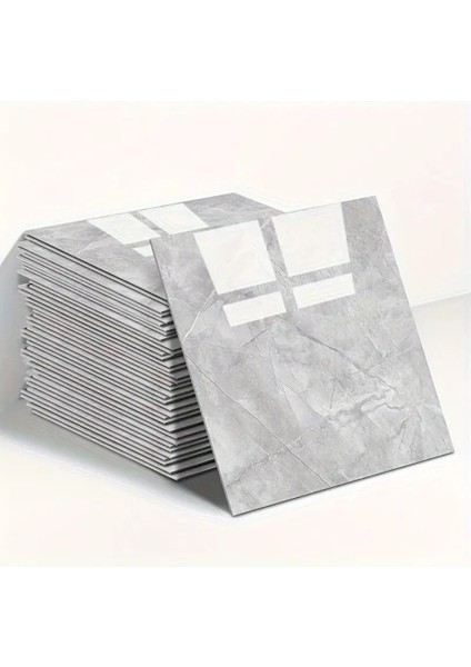 Mermer Desen Duvar Sticker Gri 30 x 30 cm 1 Adet