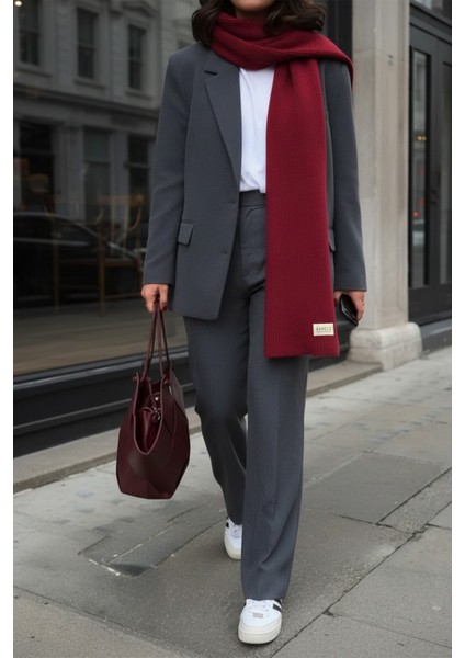 Cherry Triko Örgü Atkı Şal Omuz Şalı indirimleri