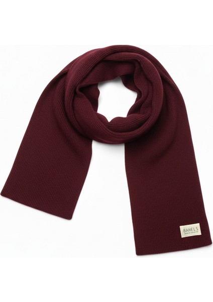 Cherry Triko Örgü Atkı Şal Omuz Şalı