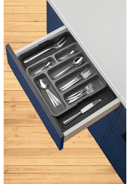 Çift Taraflı Çekmece Içi Açılır Kapanır Sürgülü Kaşıklık Uzayabilen Organizer Kurutma Sepeti